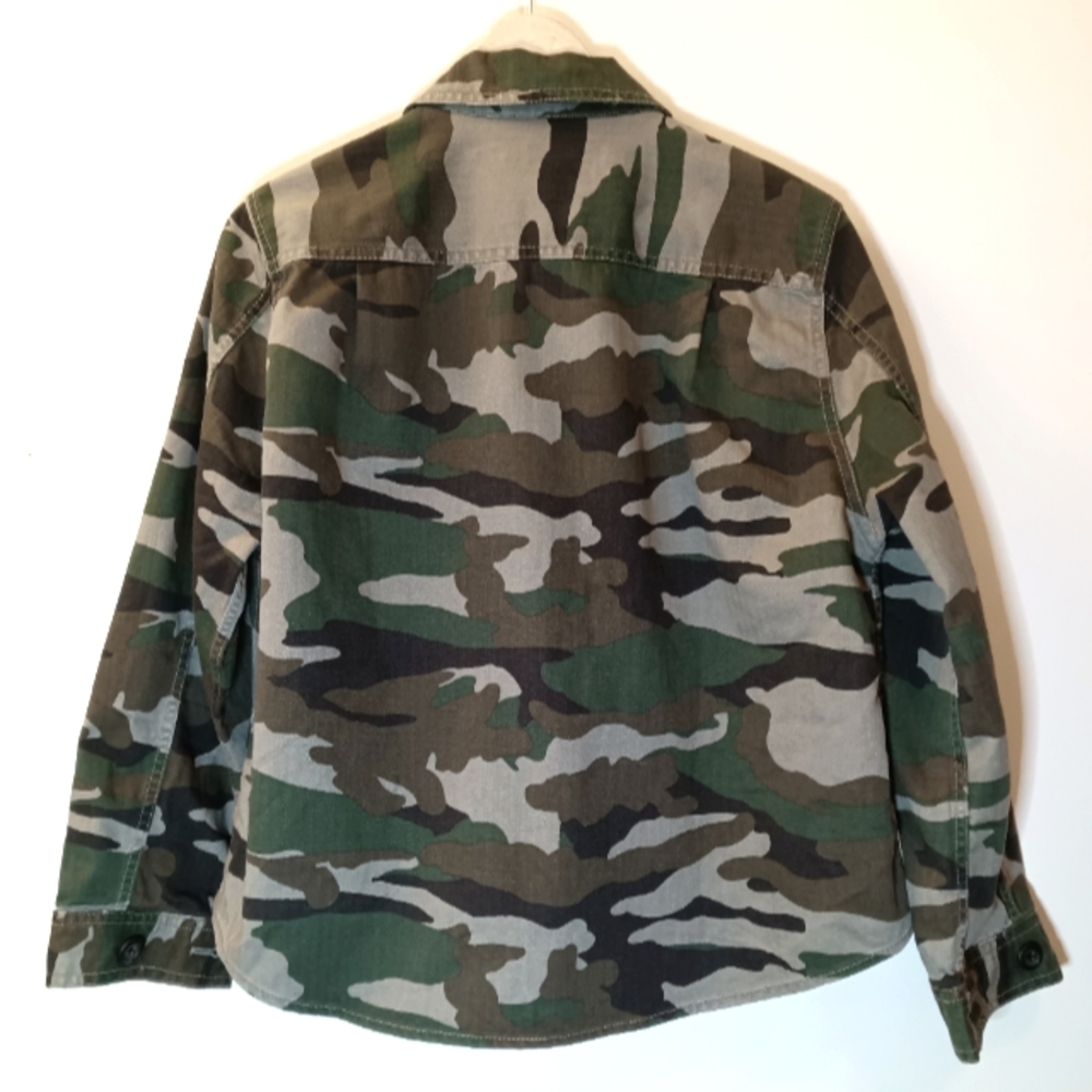 J. Crew Camoflauge Utility Jean-Style Jacket Size Large - Picture 3 of 12